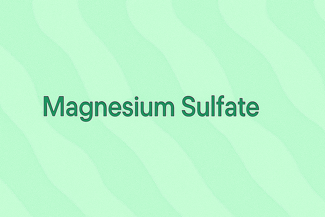 Magnesium Sulfate: The Mineral Marvel for Soothing, Detoxifying, and Restorative Skincare