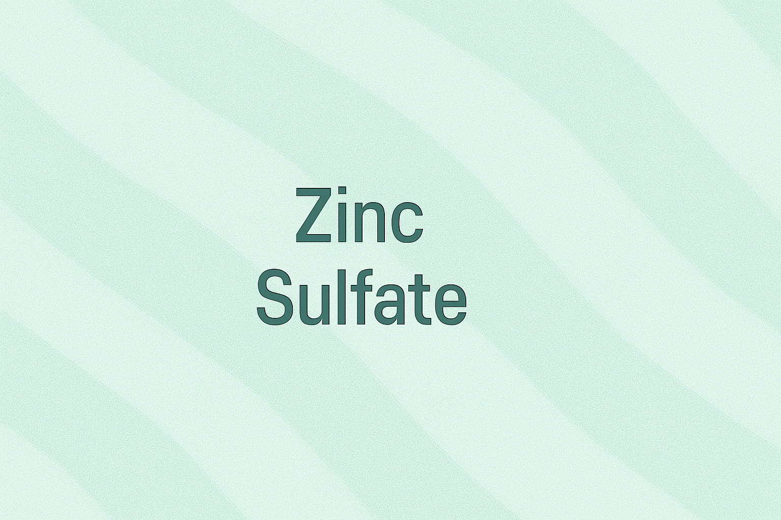 Zinc Sulfate: The Potent Mineral Treatment for Acne, Inflammation, and Accelerated Healing