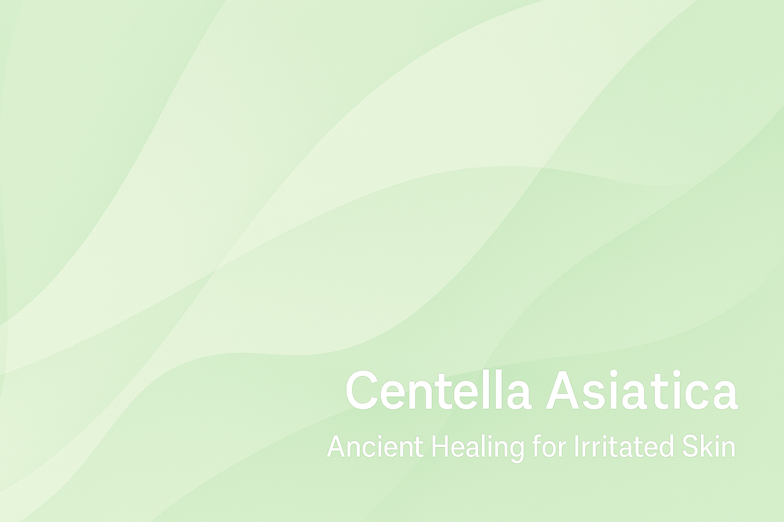 Centella Asiatica: Ancient Healing for Irritated Skin