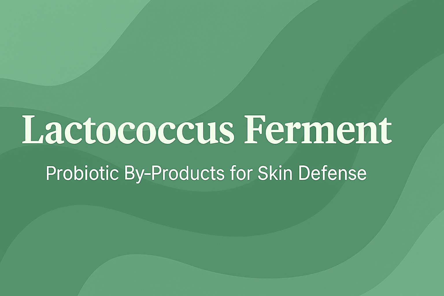 Lactococcus Ferment: Probiotic By-Products for Skin Defense