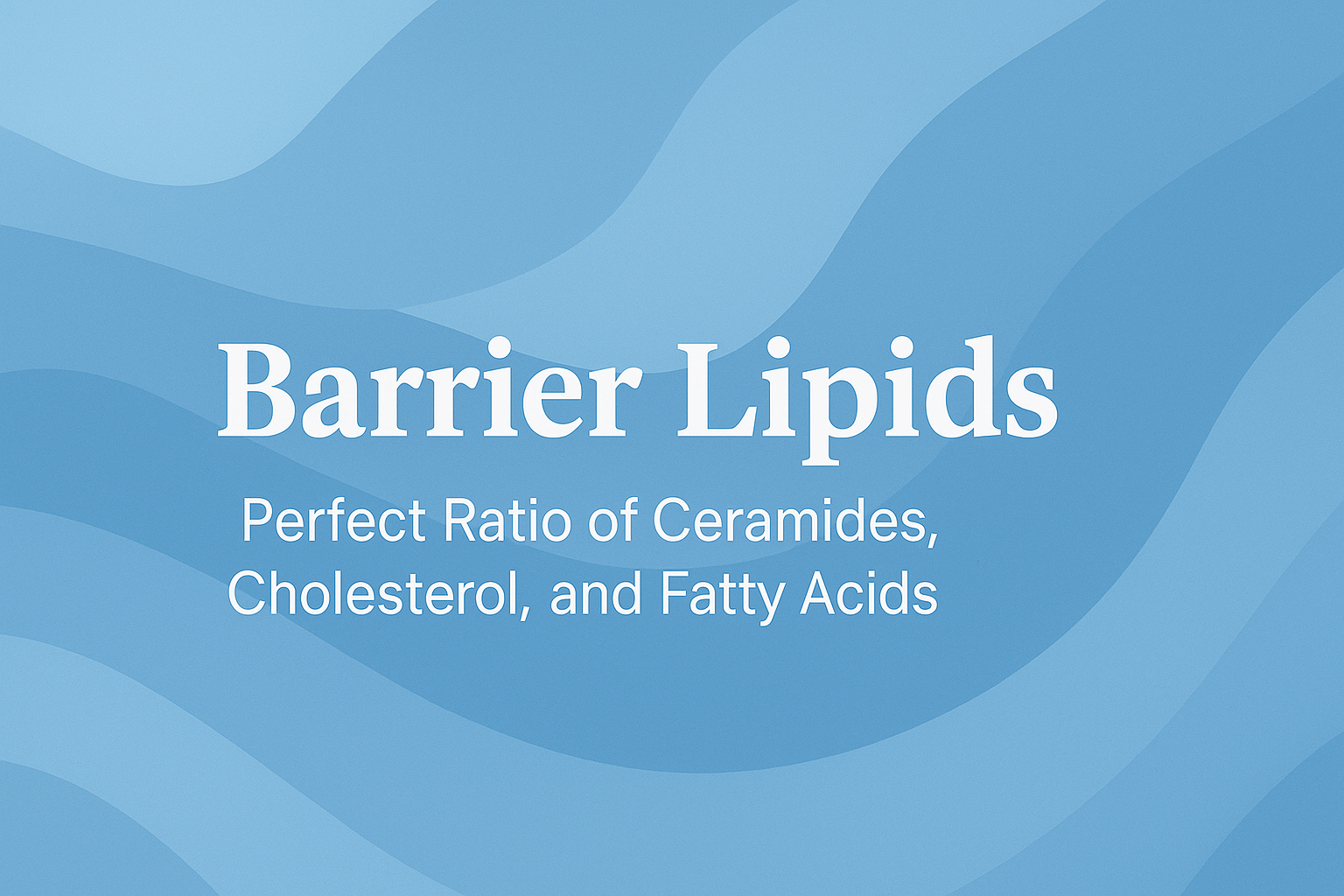 Barrier Lipids: Perfect Ratio of Ceramides, Cholesterol, and Fatty Acids