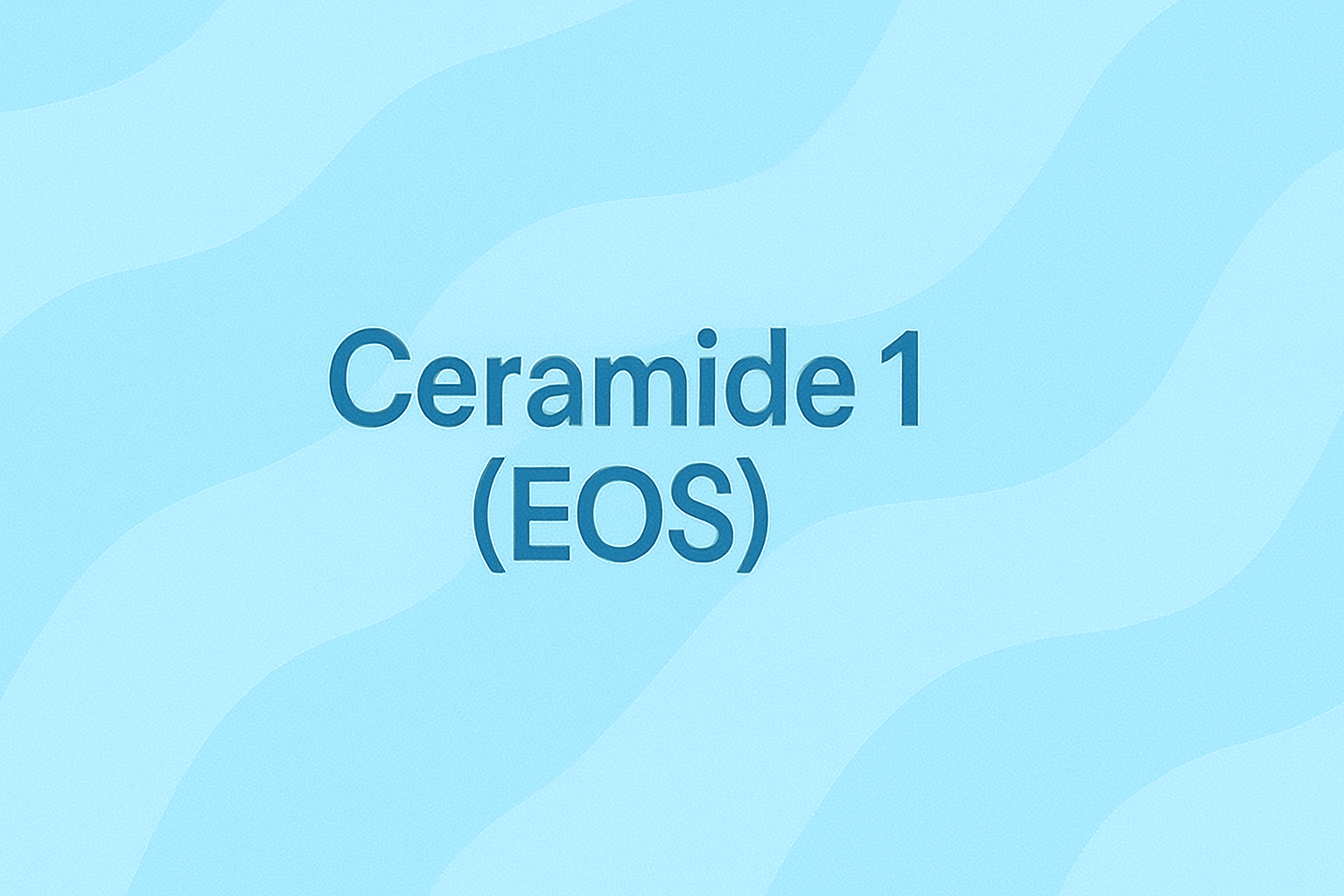 Ceramide 1 (EOS): The Master Key to Skin Barrier Architecture