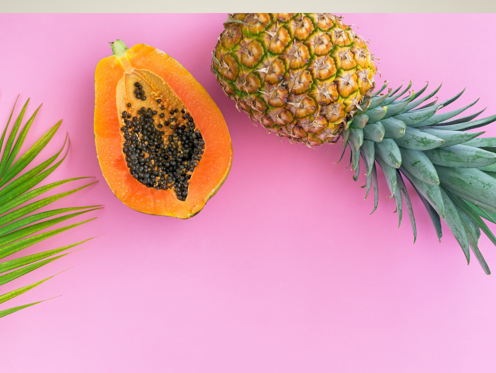 Enzymes: Natural Exfoliation from Pineapple and Papaya 