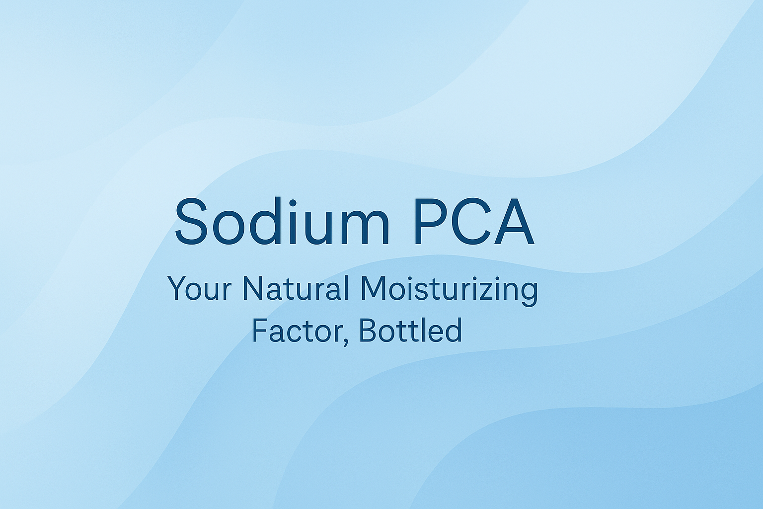Sodium PCA: Your Natural Moisturizing Factor, Bottled