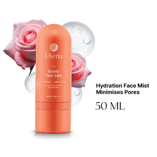 Oteria Rosette Face Mist With Rose Extract 2% Hyaluronic Acid Tightens Pores For Intense Hydration