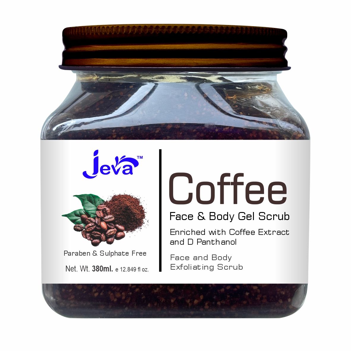 Jeva Coffee Face & Body Exfoliating Gel Scrub