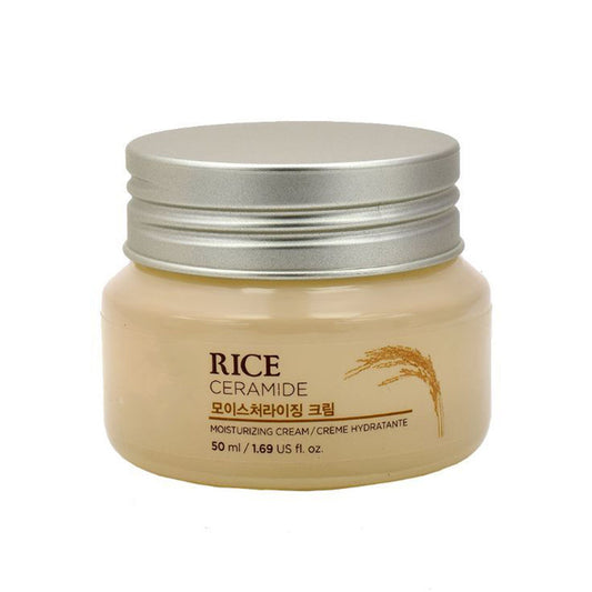 The Face Shop Rice & Ceramide Moisturizer - Korean Day Cream for Barrier Repair & Glass Skin Glow