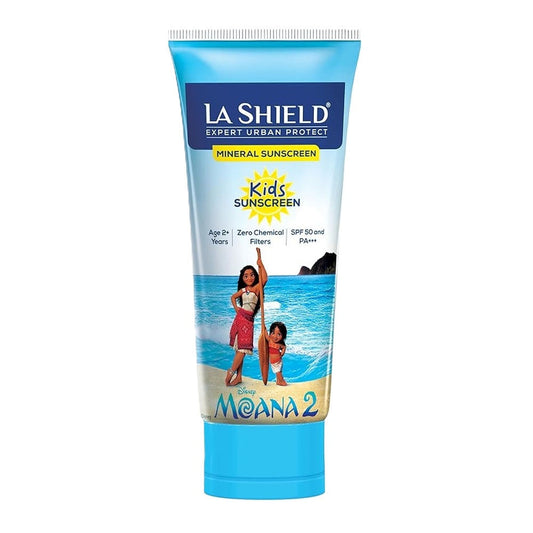 LA SHIELD KIDS SUNSCREEN SPF 50 PA+++ ZERO CHEMICAL FILTERS KIDS 2+ YEARS VIT E+ HYALURONATE(65G)