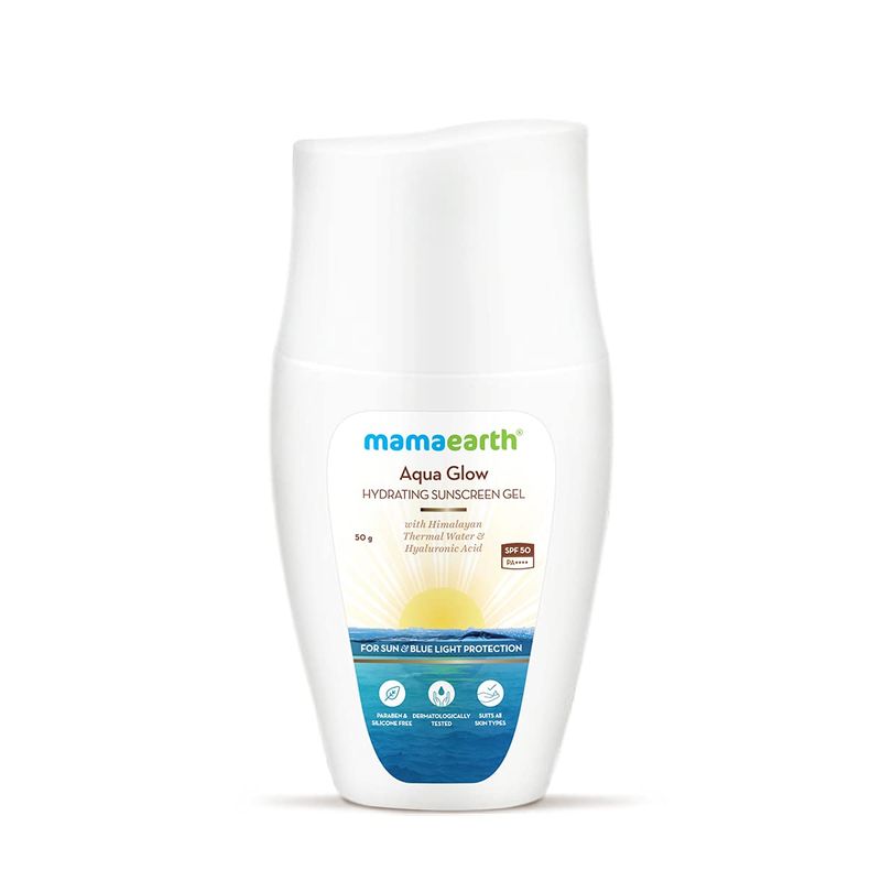 Mamaearth Aqua Glow Hydrating Sunscreen Gel With Himalayan Thermal Water & Hyaluronic Acid