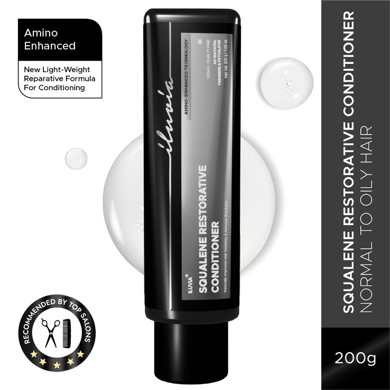 iluvia Squalene Restorative Conditioner, Lightweight Conditioning, Improves Elasticity