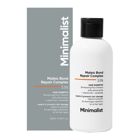 Minimalist Maleic Bond Repair Complex Hair 3.5 % Treatment Shampoo For Colored Heat Damaged & Frizzy Hair