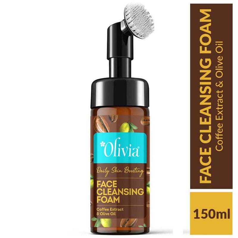 Olivia Daily Skin Boosting Face Cleansing Foam – With Coffee Extract & Olive Oil for Hydrated Skin