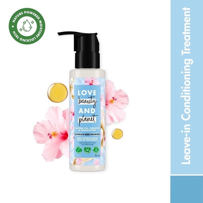Love Beauty & Planet Jojoba Oil , Hibiscus & Pentavitin Deep Conditioning Leave - In Treatment