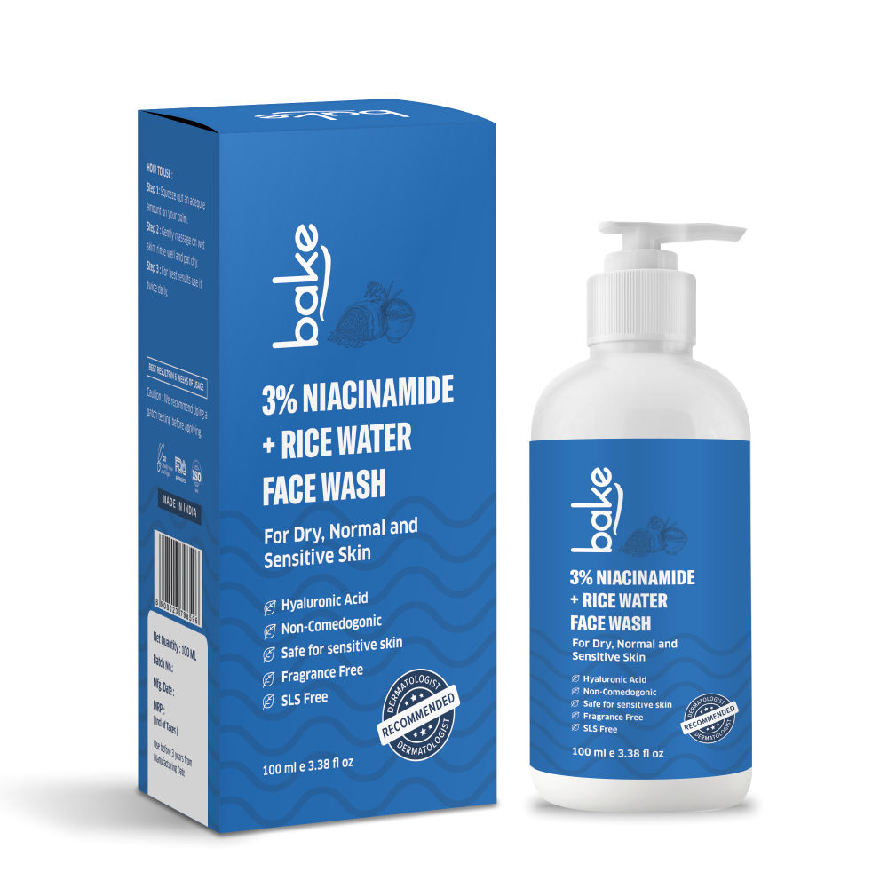BAKE 3% Niacinamide Face Wash with Rice Water