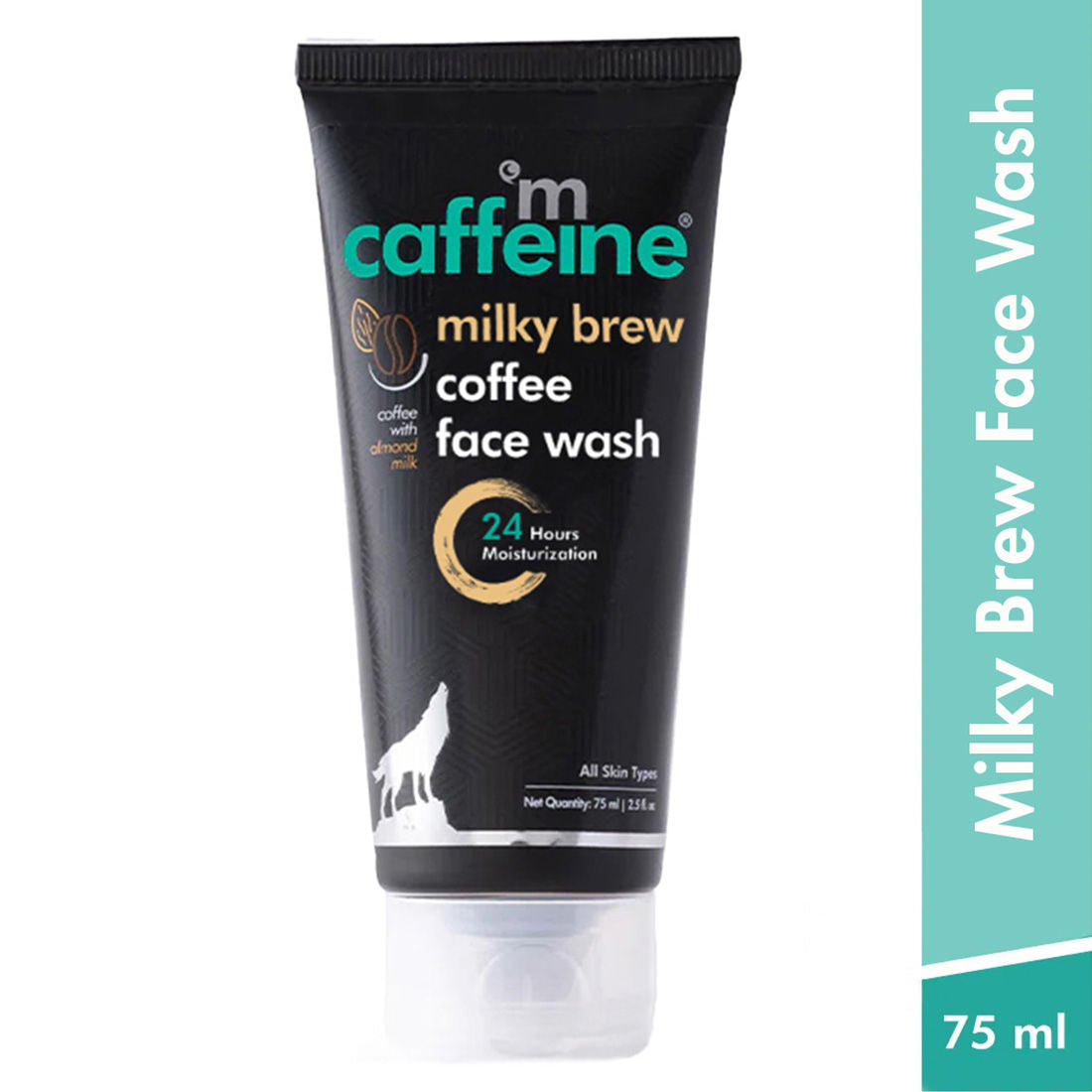 MCaffeine Coffee & Milk Face Wash for 24Hr Moisturization - Soap Free Cleanser with Shea Butter & Almond Milk (75ML)