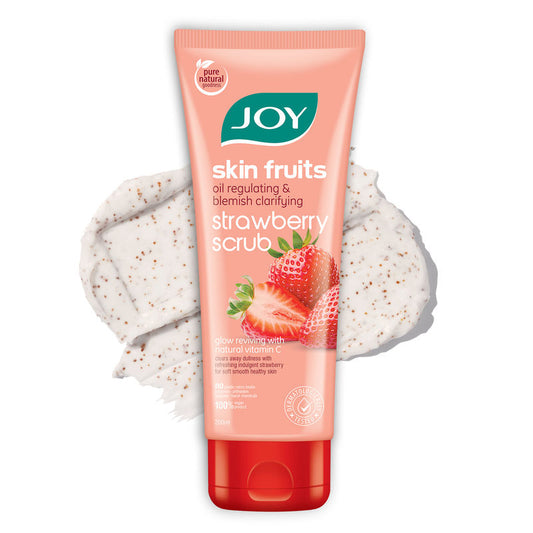 Joy Oil Control Strawberry Face & Body Scrub with Vitamin C for Oily Skin - Blackhead Removal