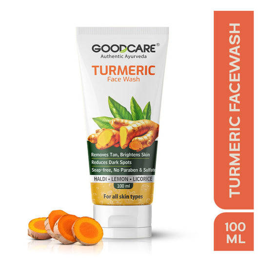 GOODCARE Ayurvedic Turmeric Face Wash for all skin types fights dark spots and tan