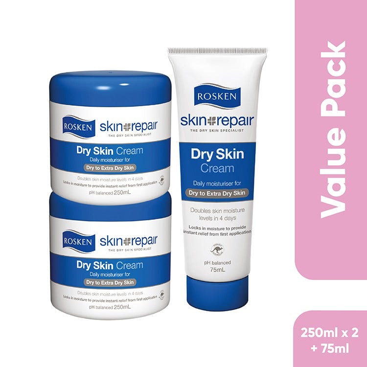 Rosken Dry Skin Cream 250Ml Po2# (Gwp Rosken Dry Skin Cream 75Ml - Onpack)