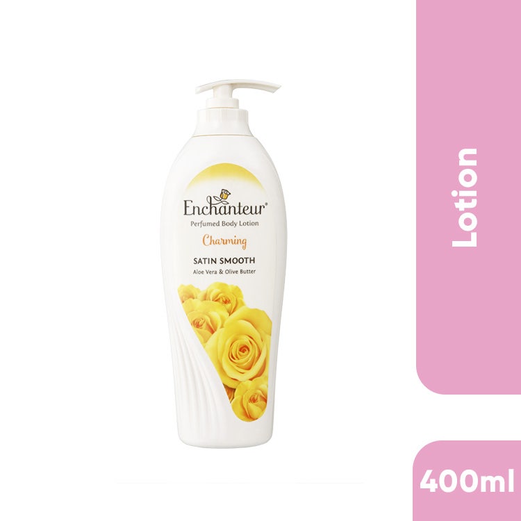 Enchanteur Satin Smooth Perfumed Hand & Body Lotion Charming 400Ml