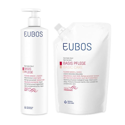 Eubos Liquid Washing Emulsion Red 400Ml+ Refill Pack 400Ml