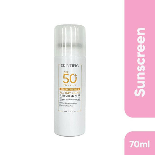 Skintific All Day Light Sunscreen Mist SPF 50 PA++++ 70Ml