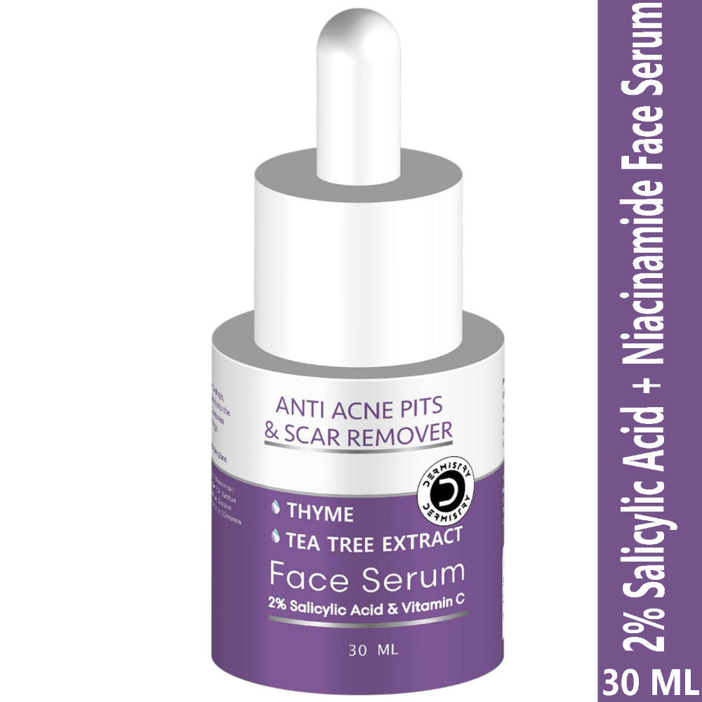 DERMISTRY 2% SALICYLIC ACID 5% NIACINAMIDE SPOT & SCAR REMOVAL FACE SERUM FOR OILY ACNE PRONE SKIN(30ML)