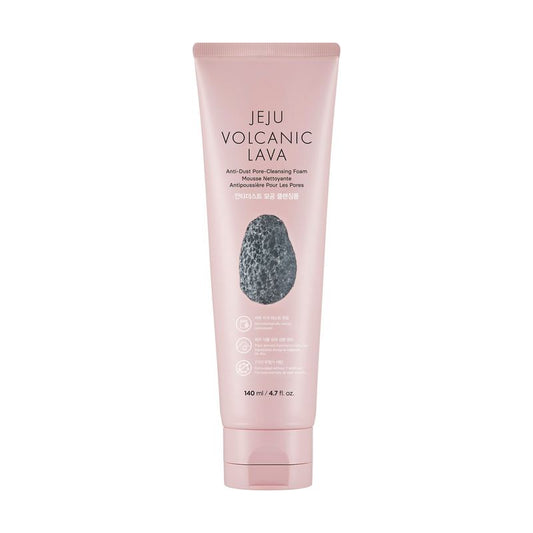 The Face Shop Jeju Volcanic Lava Anti Dust Pore Cleansing Foam, Face Wash For Deep Skin Cleansing