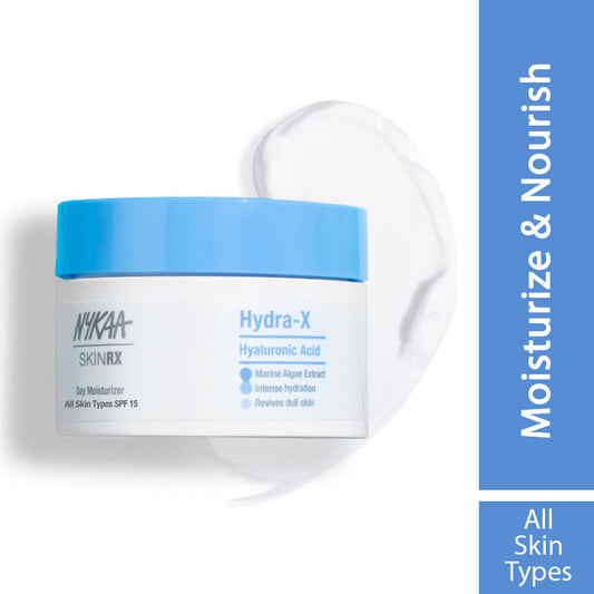 Nykaa Skinrx Hydra-X Hyaluronic Acid Face Day Moisturizer For Intense Hydration SPF 15 All Skin Types