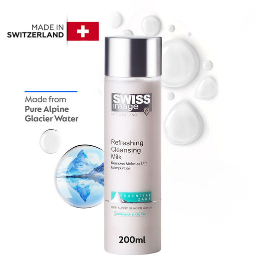 Swiss Image Refreshing Cleansing Milk, Makeup Remover, Pore Cleanser, Brightens & Removes Impurities