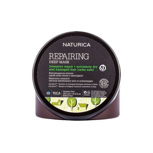 Naturica Repairing Deep Mask for Dry and Damaged Hair, Revitalize with Keratin & Pistachio Oil