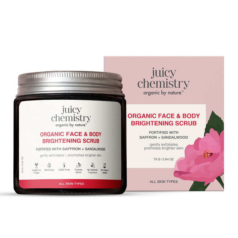 Juicy Chemistry Saffron Rose & Australian Sandalwood Organic Face Scrub