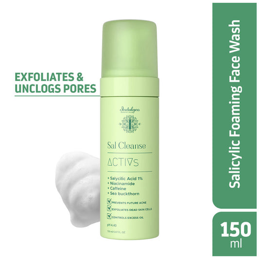 Indulgeo Essentials Sal Cleanse Activs - Salicylic Acid Foaming Face Wash