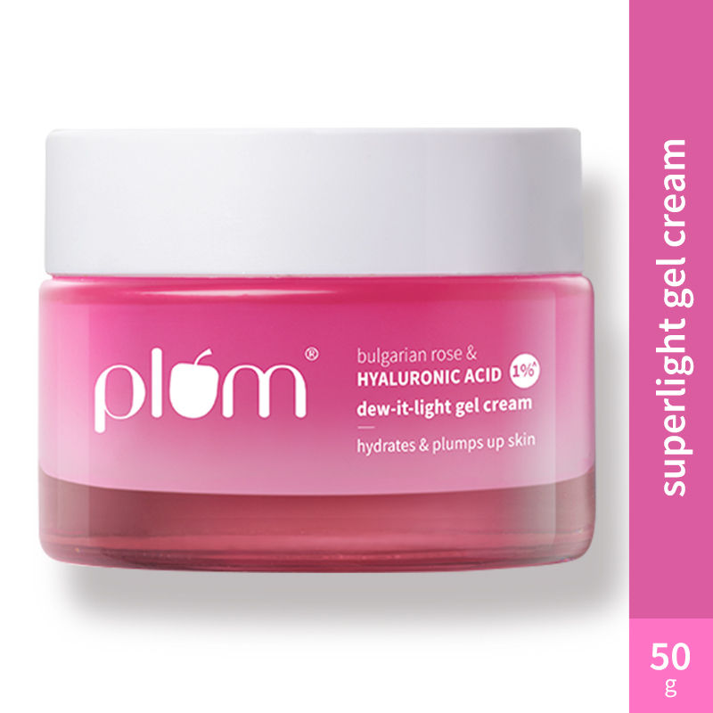 Plum Bulgarian Rose And 1% Hyaluronic Acid Dew-It-Light Gel Cream
