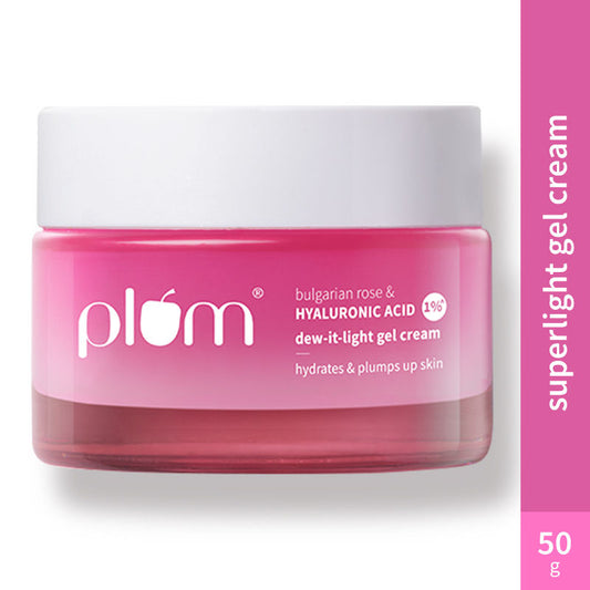 Plum Bulgarian Rose And 1% Hyaluronic Acid Dew-It-Light Gel Cream