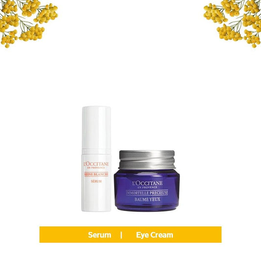 L'Occitane Radiant Face & Eye Renewal Duo (Brightening Serum + Eye Cream)