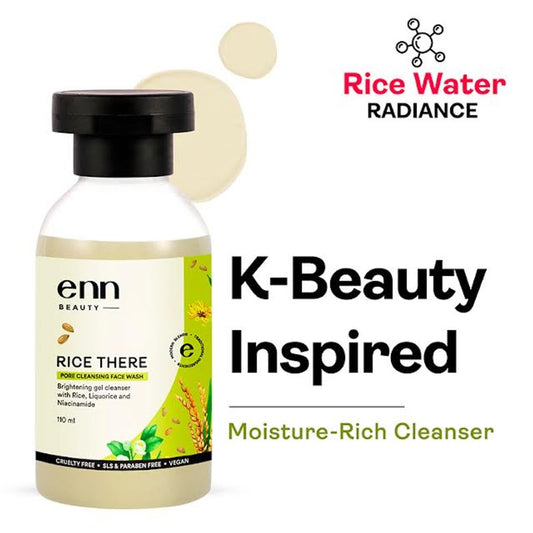 ENN Rice Water Cleanser, Face Wash For Glowing Skin & Even Skin Tone - Reduces Dark Spots