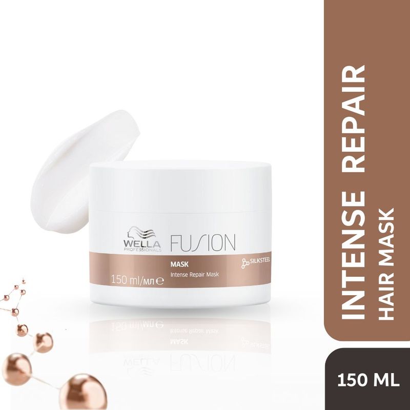 Wella professionals Fusion Intense Repair Hair Mask with Silk Amino Acids for Damaged & Frizzy Hair