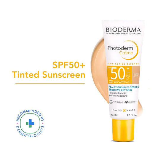 Bioderma SPF 50+ Tinted Sunscreen Photoderm Creme Teinte Claire Light SPF 50+ Water Resistant