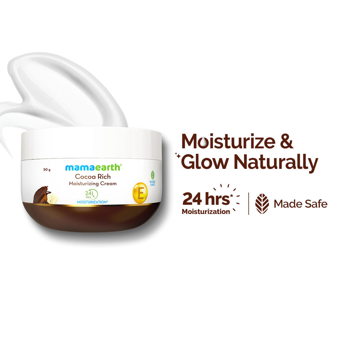 Mamaearth Cocoa Rich Moisturizing Cream With Cocoa Butter & Vitamin E (50G)