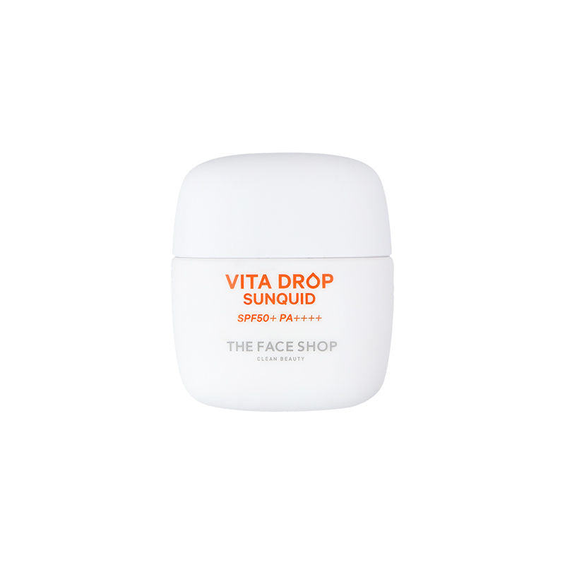 The Face Shop Korean Sunquid- SPF50+ PA++++ Fluid Sunscreen with Vitamin C, Hyaluronic & Niacinamide