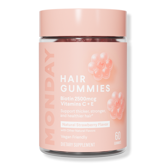 MONDAY Haircare Hair Gummies with Biotin & Vitamin C+E For Thicker Stronger Hair