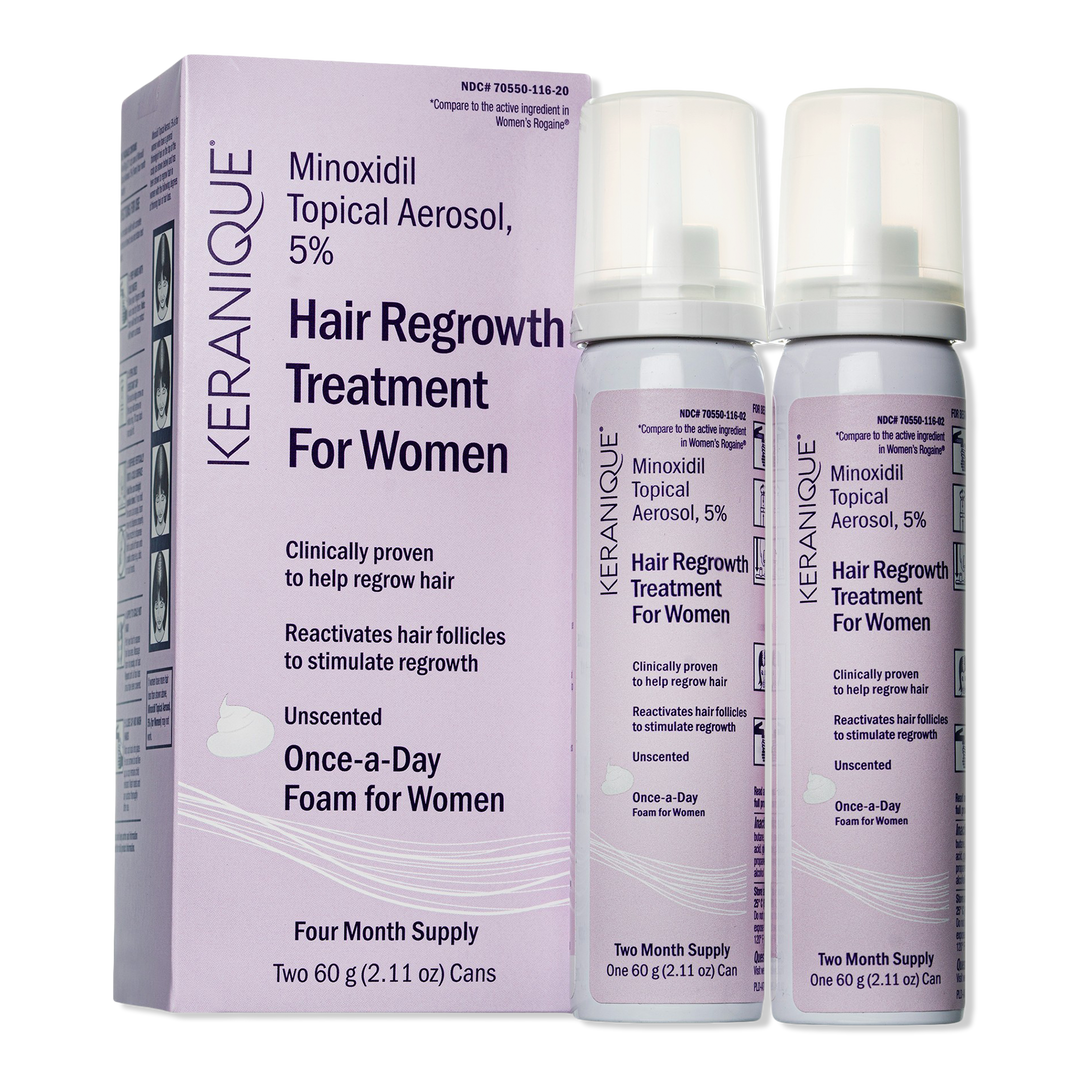 Keranique Hair Regrowth Treatment 5% Minoxidil Foam 2 Pack