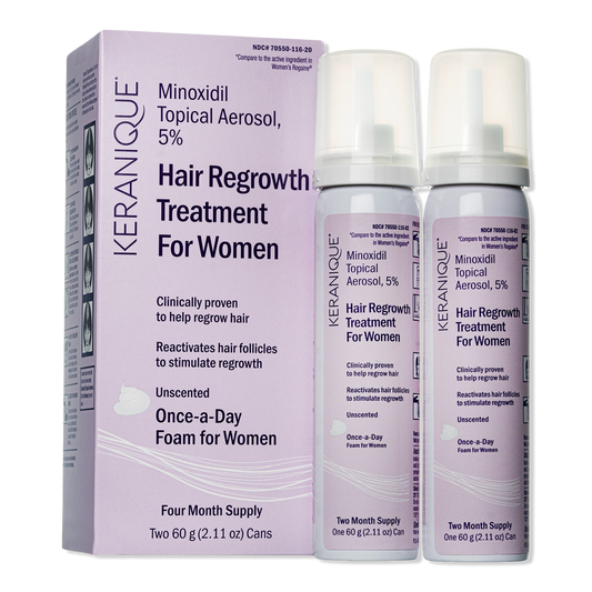Keranique Hair Regrowth Treatment 5% Minoxidil Foam 2 Pack