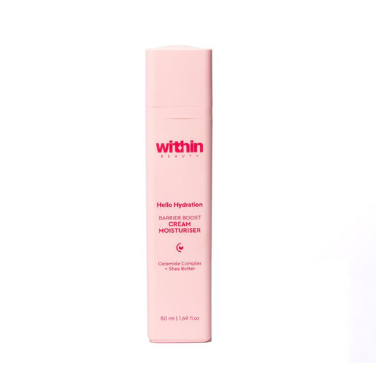 Within Beauty Ceramide & Shea Butter Cream Moisturiser, Hello Hydration Barrier Boost Moisturiser