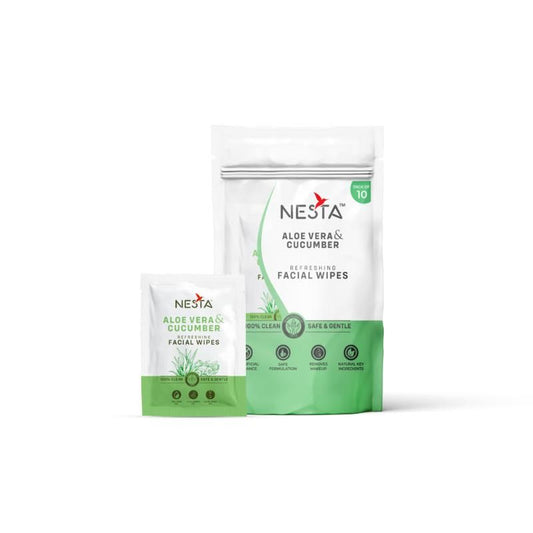 NESTA Cucumber & Aloe Vera Refreshing Facial Wipes