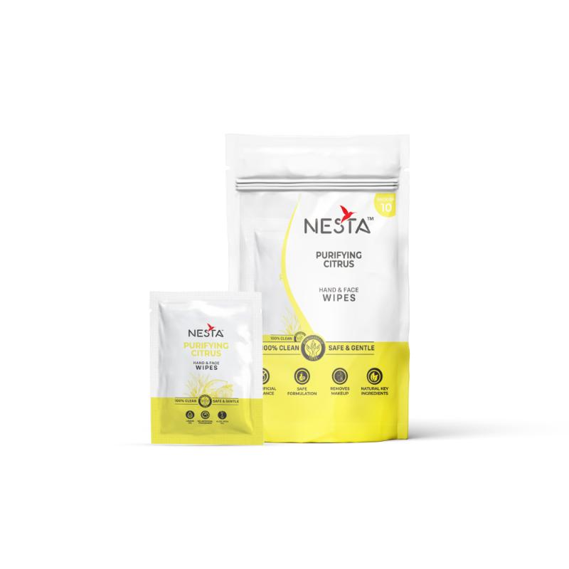 NESTA Purifying Citrus Hand And Face Wipes