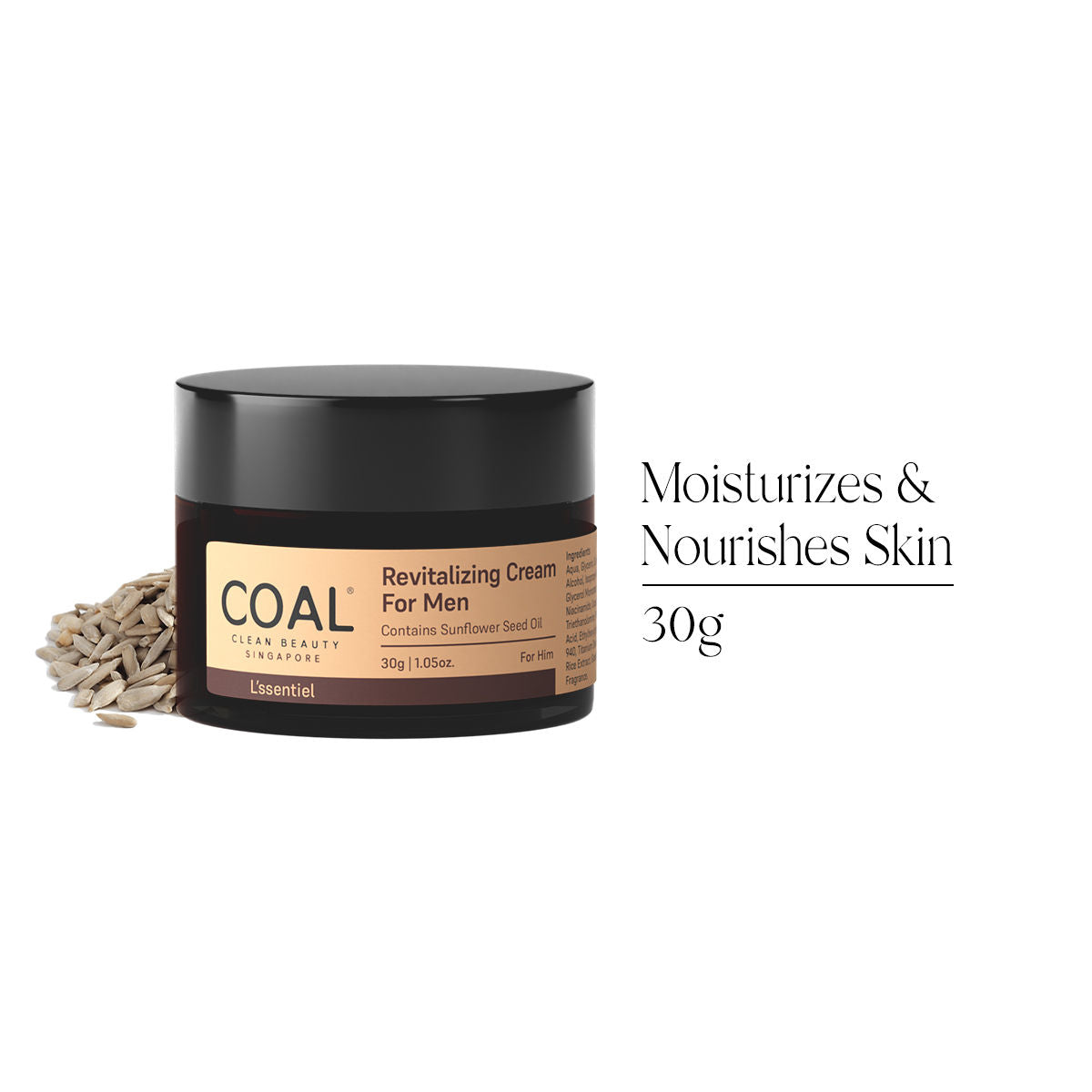 COAL Clean Beauty Revitalizing Cream With Sunflower Seed Oil Hydrates And Moisturizes (30 G)