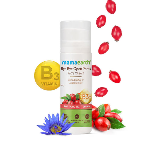 Mamaearth Bye Bye Open Pores Face Cream with Rosehip & Niacinamide