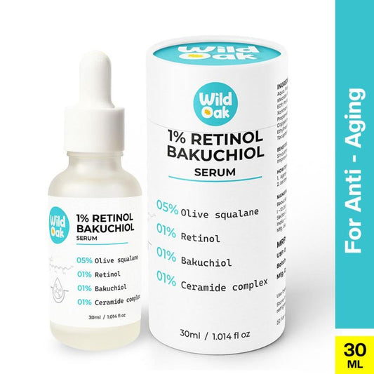 Wild Oak 1% Retinol Bakuchiol Face Serum