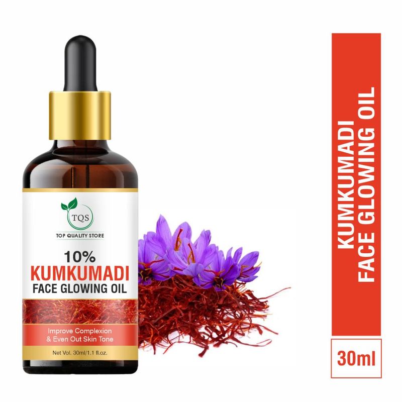 Kumkumadi Oil Thailam, Skin Brightening Oil Toned Glow Enriched With Saffron 100% Chemical Free